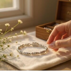 925 Sterling Silver Tennis Bracelet